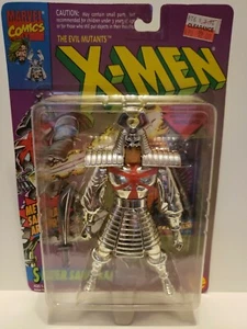 Figura de acción vintage X Men plateada samurai en excelente estado sellada de fábrica - Imagen 1 de 6