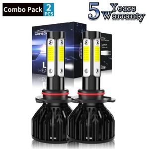 LED Headlight Kit Bulbs Cool White 6500K Pair 9005 For Honda Ridgeline 2017-2021 - Picture 1 of 14