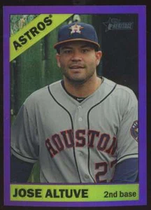 2015 Topps Heritage Chrome Purple Refractor Jose Altuve #THC-455 Houston Astros - Picture 1 of 2