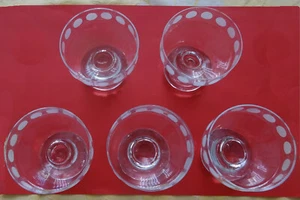 5 Stück Likörgläser Ingrid Glas Polka Dots - Bild 1 von 4