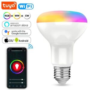 Smart Bulb E27 WiFi LED Light Bulb RGBW Work with Alexa Google Home Dimmable APP