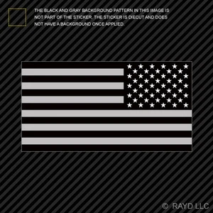 Calcomanía troquelada de bandera americana tenue reverso de 4" Estados Unidos opuesto a la izquierda - Imagen 1 de 1