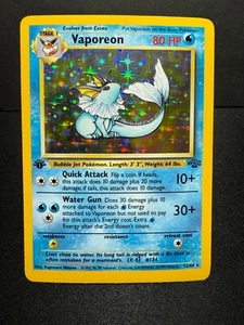 Vapreon Holo Pokemon Card 1st Edition Jungle 12/64 Ungraded Raw NM- - Picture 1 of 8
