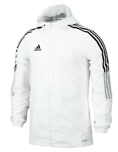 Adidas Men Tiro 21 Chaqueta de pista Run White Wind-Breaker Casual Top Jackets GP4966 - Imagen 1 de 8