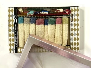 Vintage 50s 60s Cocktail Coaster Swizzle Sticks Whistle Drink Set Bar Party Gift - Picture 1 of 11