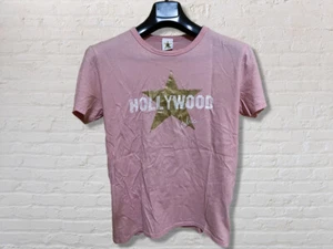 Hollywood Milan Boy M Logo Pink Gold Alternative Casual Y2K 2000s T-Shirt - Picture 1 of 4