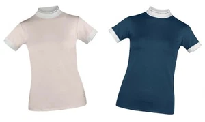 Horze Georgia Womens Short Sleeve Show Shirt in either Pink or Blue - Bild 1 von 4