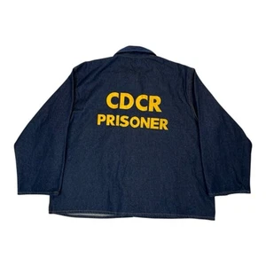 CDCR Prisoner Denim Chore Jacket Size 56 Made In USA PIA - Bild 1 von 11