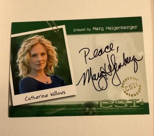 MARG HELGENBERGER CSI CATHERINE WILLOW AUTO CARD 2003 series 1 Autograph CSI-A22 - Picture 1 of 2