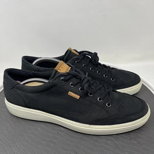 Zapatilla deportiva Ecco Soft 7 para hombre negra nobuck con cordones danesa talla EU 47 US 13/13,5 - Imagen 1 de 19