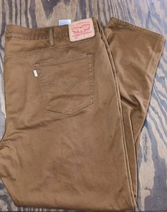 Levi Strauss 541 Brown Jeans 50x34 Pants Mens Vintage Straight Leg Tapered  - Picture 1 of 7