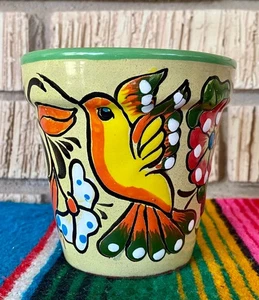 Mexikanischer Keramik Blumentopf Übertopf Volkskunst Pottery Handarbeit Talavera S#1 - Bild 1 von 9