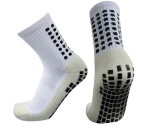 White Football Grip Socks Anti Slip Non Slip Sports Socks - U.K. Size 5-11✅ - Picture 1 of 3