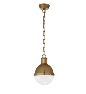 Visual Comfort Thomas O'Brien Hicks Small Pendant Light REPLACEMENT White Glass - Picture 1 of 6