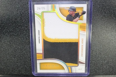 2023 Immaculate Endy Rodriguez Jumbo Jersey Number Patch /35 Pirates - Image 1 of 2