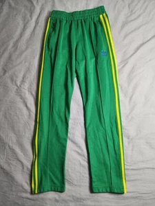Adidas Beckenbauer Track Pants Mens Sime Small Green Yellow FB Nations Brazil - Picture 1 of 10