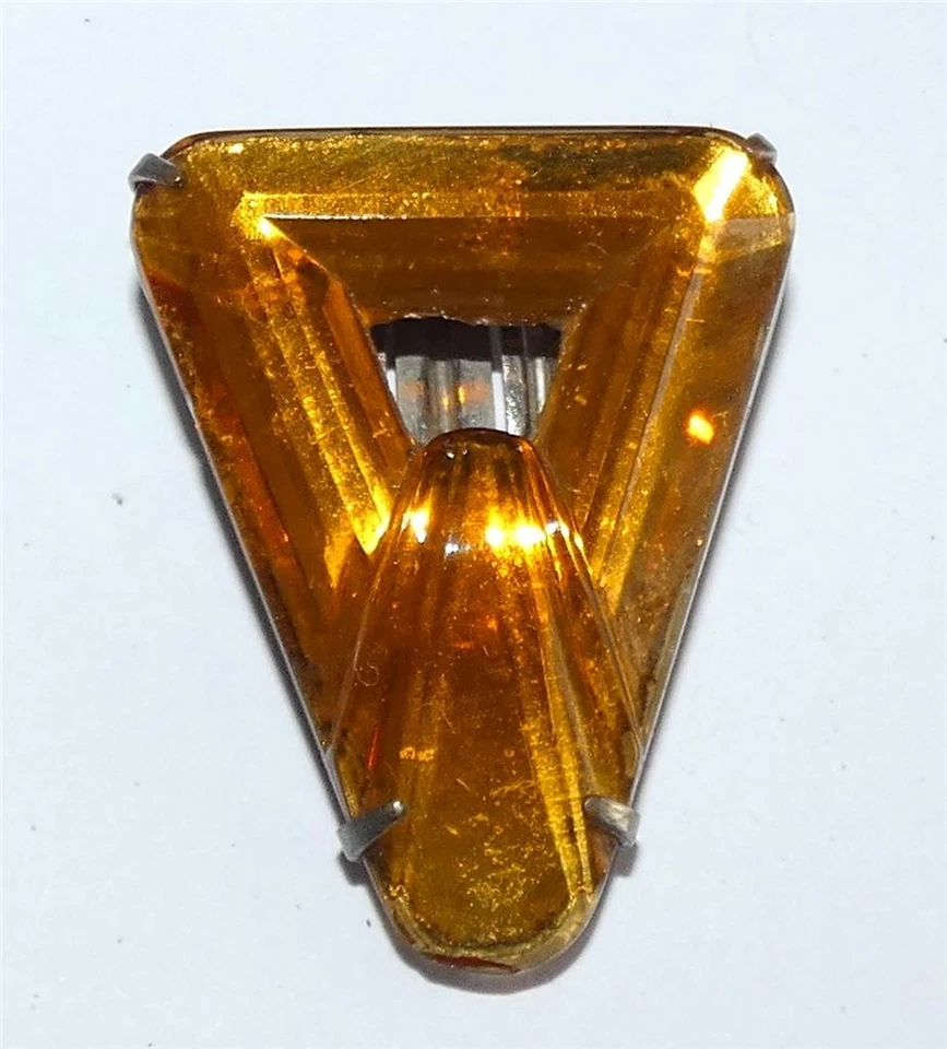 Art Deco Amber Glass Clip 1920's     898 - Image 1 of 3
