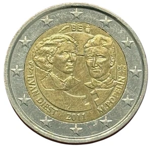 2 EURO COMMEMORATIVA BELGIO 2011 - 100° GIORNATA DELLA DONNA - - Foto 1 di 2