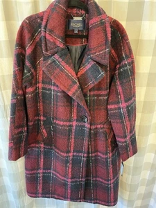 Rachel Roy Wollmantel Wollmantel Damen kariert Kerbkragen - Bild 1 von 9