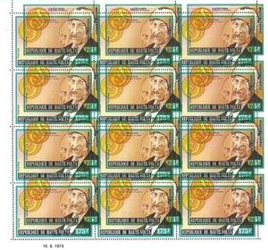 Alto Volta Burkina Faso 1973 Konrad Adenauer Alemania Político Hoja Error MNH - Imagen 1 de 3
