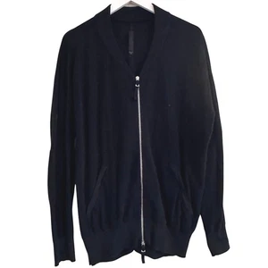 Nike ESC Herren Full-Zip Schwarz Strickjacke Pullover Größe Large Seide Kaschmir - Bild 1 von 15