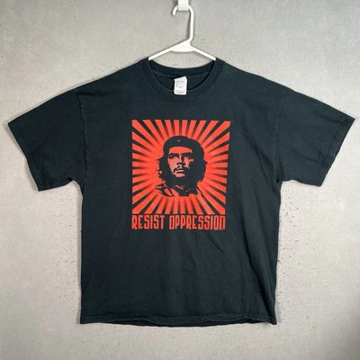 Vintage Resist Depression Che Guevera T Shirt Adult XL Black Mens - Image 1 of 4