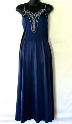 Small Vanity Fair Satin Embroidered Vintage Nightgown - Image 1 of 4