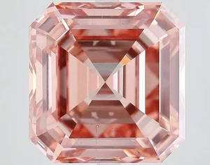 Asscher 16.50 Carat Fancy Vivid  Pink VS2 IGI loose lab grown diamond - Picture 1 of 3