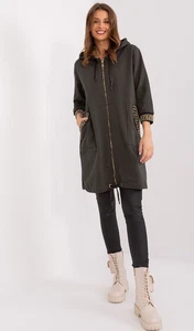 Cardigan Damen Überwurf Jacke Kapuze Mäander goldene Verzierungen NEU Gr. S/M - Picture 1 of 2