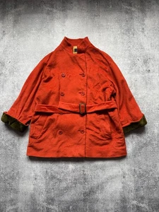 RARE ETRO wool alpaca mohair SO SOFT Red Black PLAID Peacoat Jacket sz 40 - Picture 1 of 9