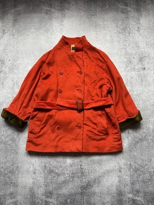 RARE ETRO wool alpaca mohair SO SOFT Red Black PLAID Peacoat Jacket sz 40 - Image 1 of 4