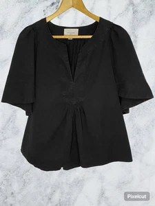 Schwarzes Pomander Place Finley Damenoberteil mit Flatterärmeln Größe Medium - Bild 1 von 4