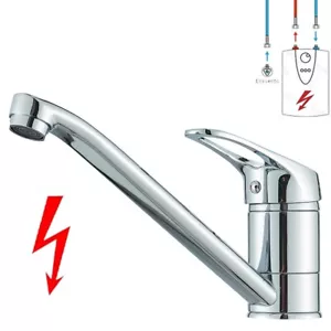 Edelstahl Niederdruck Küchenarmatur Wasserhahn Niederdruckarmatur Mischbatterie - Bild 1 von 7