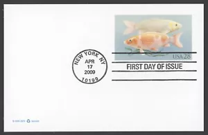 2009 US Scott #UX555 28c Koi Fish Postal Card FDC - Picture 1 of 1