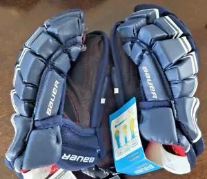 BRAND NEW - Bauer Vapor APX Hockey Gloves - JR, Navy - 10 in/ 25cm - Picture 1 of 2