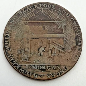 1792 Wales Carmarthenshire Caermarthen Iron Works 1/2 Penny DH#7 Condor Token - Picture 1 of 2