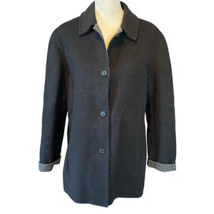 Brooks Brothers schwarzer langärmliger Button-Down-Mantel mit Kragen Damengröße Small - Bild 1 von 15