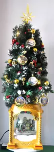 Bradford Xchange Thomas Kinkade Snowglobe Christmas Tree w/Lights/Music SeeVideo - Picture 1 of 8