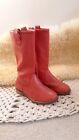 Country Road Girls 27 Red Boots Long Leather Bright Colourful Loud Soft