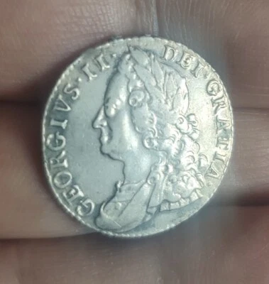 Great Britain George Il Silver Shilling, RARE 1750/46 PetetheGreek A70 AD - Image 1 of 4