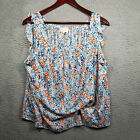 Meloday Woman XL Blue Top All Over Mini Floral