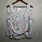 Meloday Woman Xl Blue Top All Over Mini Floral