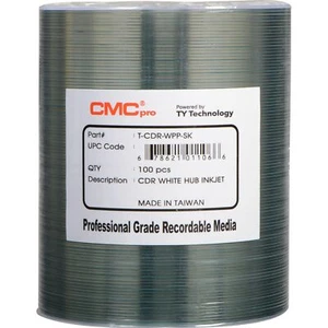Cmc Pro - Powered By Ty 48X White Inkjet Hub Printable 80M/700mb CD-r  Accessory - Picture 1 of 2