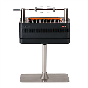 Everdure FUSION Electric Ignition Charcoal Barbeque w/ Pedestal - HBCE1BSUS  