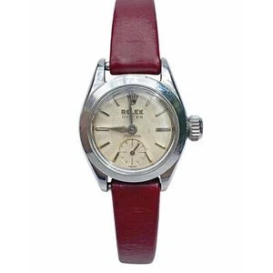 1950's Rolex Oyster Speedking Precision Watch in Red Leather Strap - Picture 1 of 10