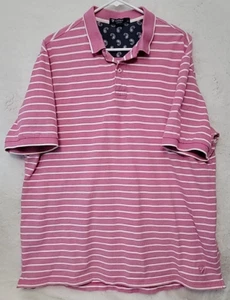Cremieux 38 Pink Striped Golf Polo Men's XL Shirt Casual Dress Athletic Stretch - Picture 1 of 3