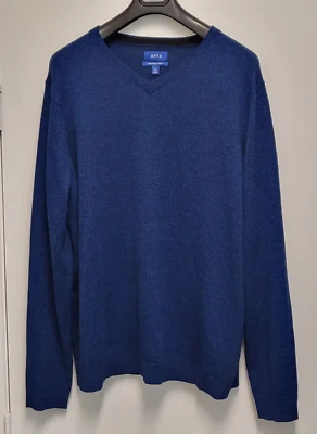 Apt 9 Mens Sweater Seriously Soft Merino Wool Blend XXL Pullover Heathered Blue - Image 1 of 4