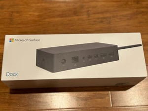 Microsoft Surface Dock for Pro X, 8, 7, 6, 5, Book-Docking Station Display Ports - Picture 1 of 6