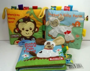 Three Cloth Baby Books Buddy Dog's Fun Time plus Two more Hanshe - Picture 1 of 4