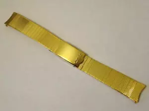 Reloj de colección con logotipo de SEIKO hebilla en tono dorado cierre correa 18 mm nuevo de lote antiguo Deadstock - Imagen 1 de 12